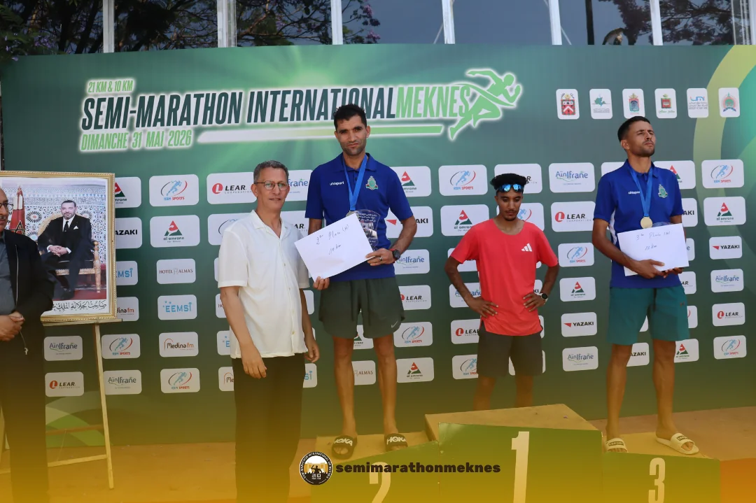 Arrivée & Podium 2026 — Semi Marathon Meknès