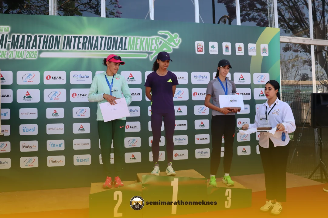 Arrivée & Podium 2026 — Semi Marathon Meknès