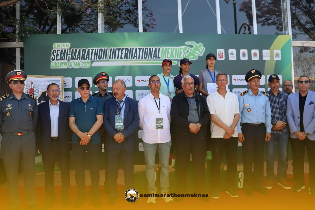 Arrivée & Podium 2026 — Semi Marathon Meknès